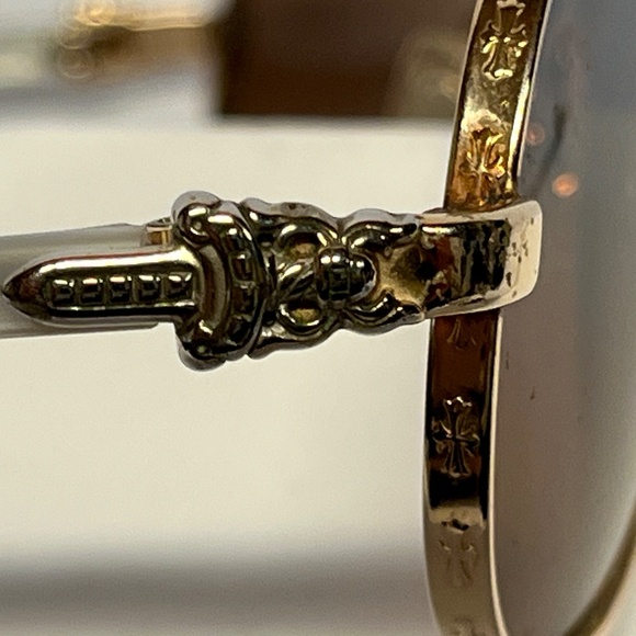 Gold Chrome Hearts "RED" Sunglasses - Picture 10 of 16